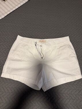 J. Crew White Cotton Bermuda Shorts